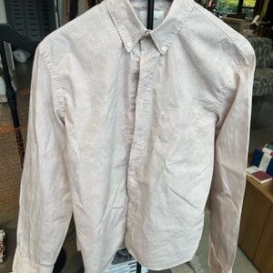 Billy Reid Men’s Medium Slim Fit Button-Down Shirt – Micro Print